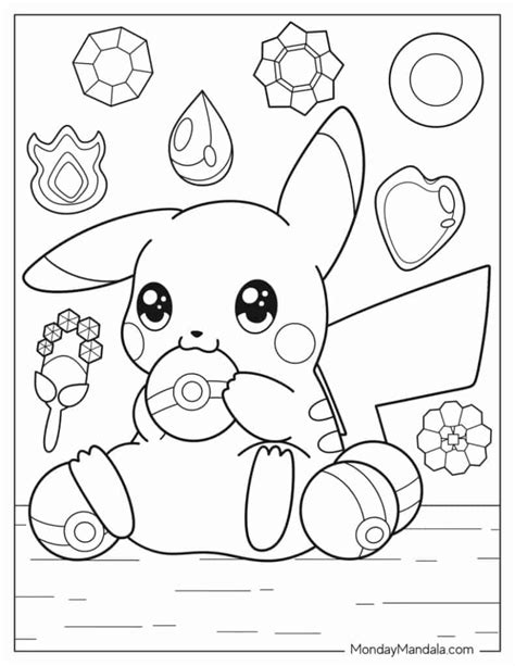 coloring page pikachu|Pikachu Coloring Pages (Free PDF Printables)